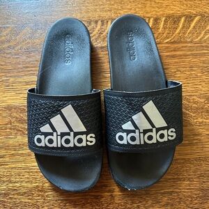 Adidas Black Adilette Comfort Slides